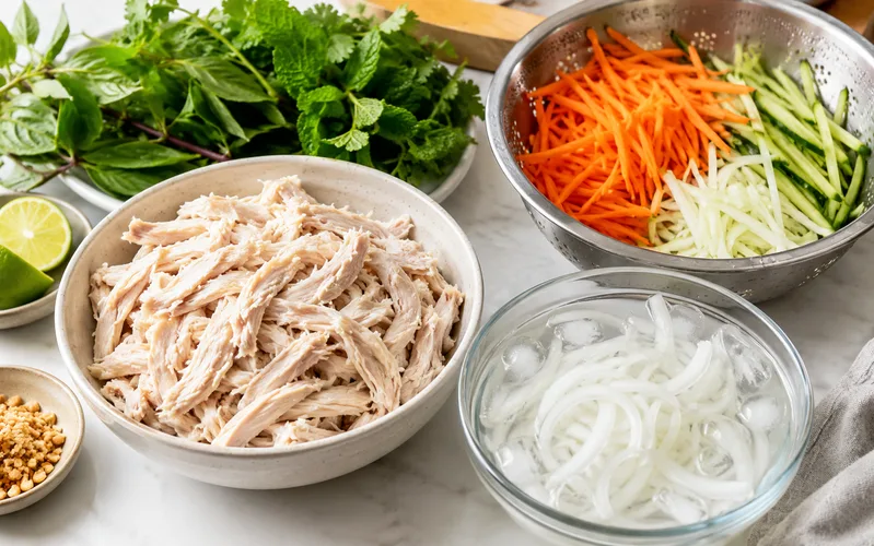 Sơ chế đúng giúp thịt gà mềm, hành tây bớt hăng và rau củ giữ được độ giòn