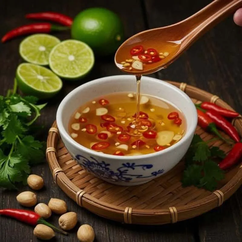 Nước trộn ngon cần có vị chua nhẹ, ngọt vừa, mặn rõ và cay thơm.