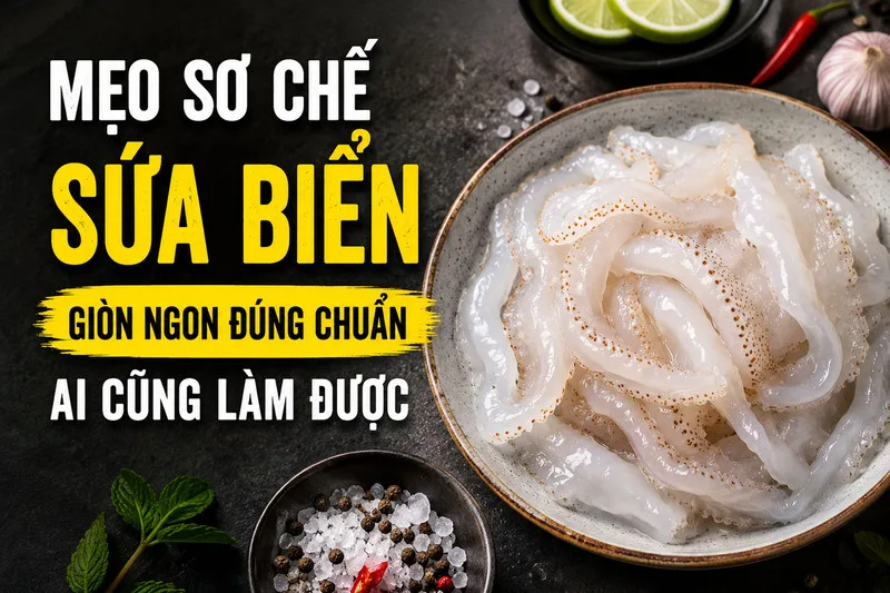 Sứa cần được rửa sạch, ngâm vừa đủ và để thật ráo để giữ độ giòn trước khi trộn cùng rau củ.